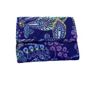 Vera Bradley Wallet Purple Batik Leaves
